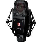 sE Electronics sE4100 condenser microphone with shock mount and cable, ideal for studio recording and professional audio.
