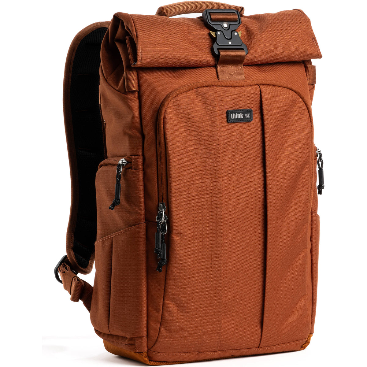 Think Tank FocusPoint RollTop video equipment bag with padded compartments and durable roll-top design for secure gear storage.