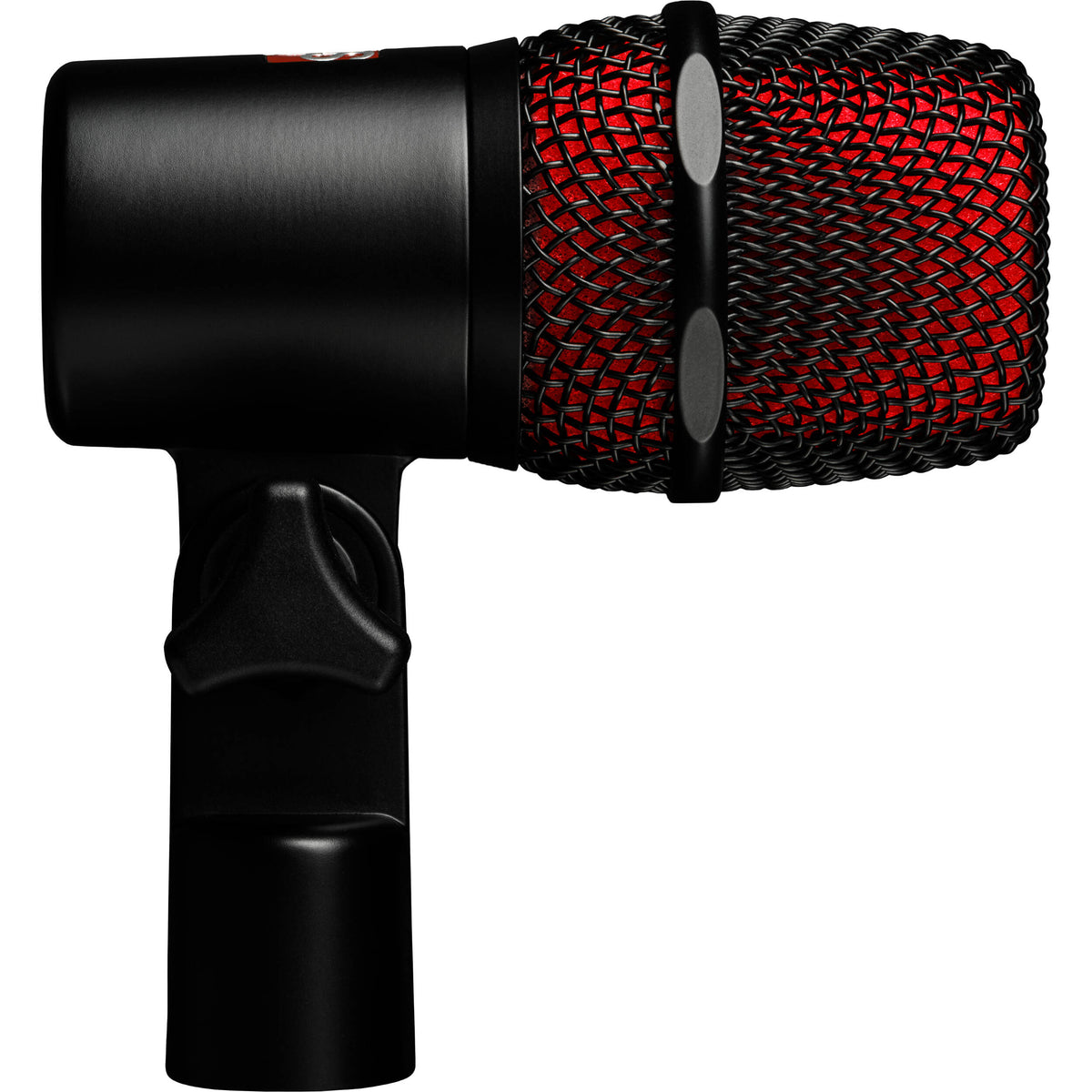 SE Electronics V BEAT dynamic microphone with black grille and body, ideal for live vocals and studio recording.
