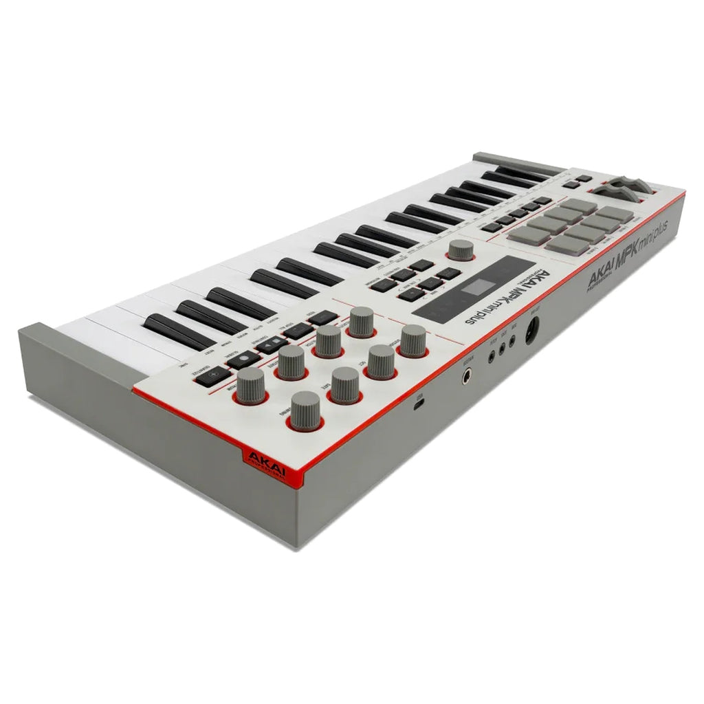 Akai Professional MPK Mini Plus II, rear angled view with connections
