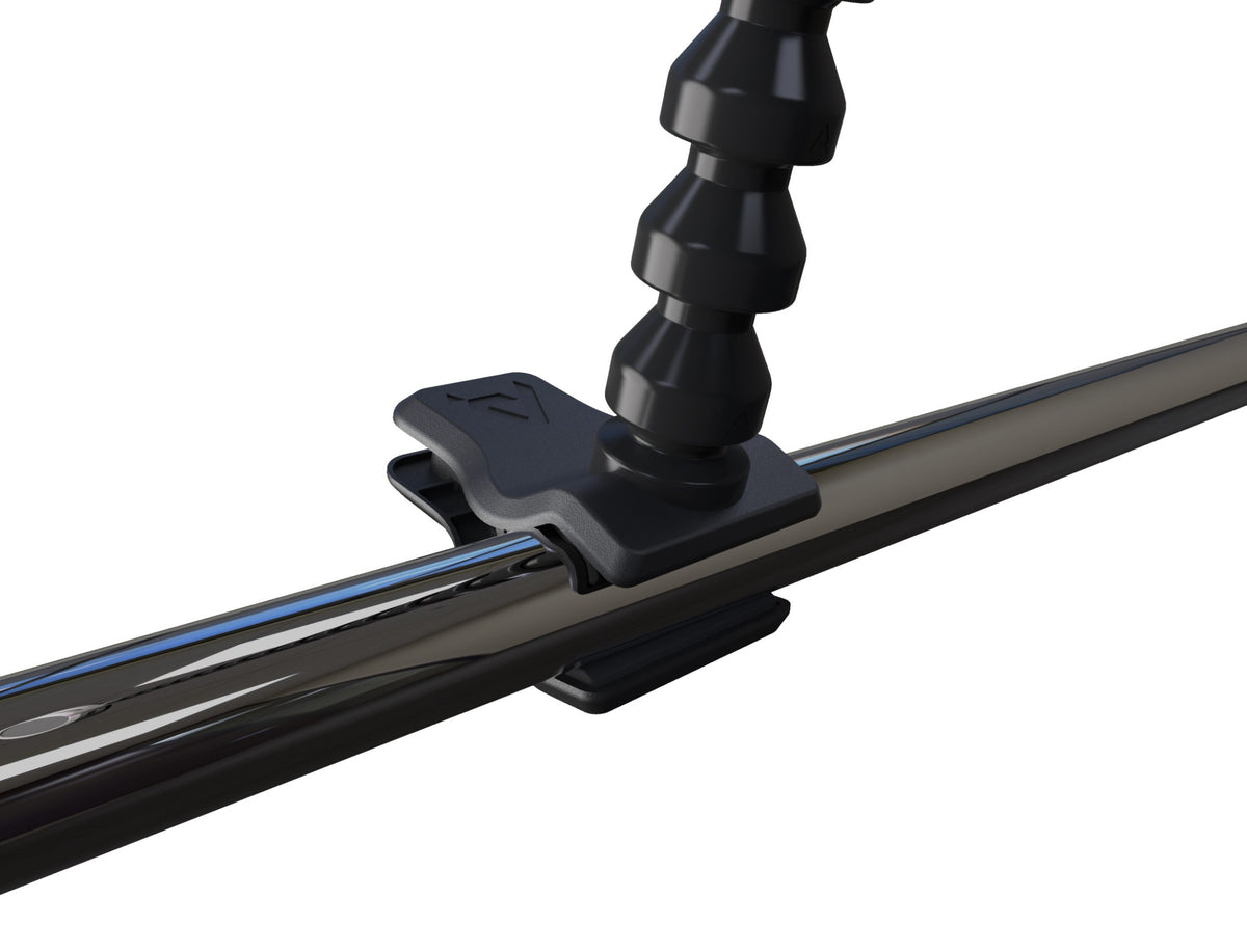 Chrome clip-on microphone pop filter foam set by Pop Audio, designed to reduce plosive sounds during recording.