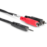 Hosa CMR-206 3,5 mm TRS auf 2x Cinch Y-Kabel 2 m
