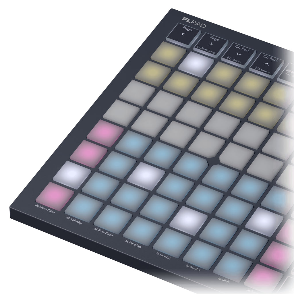Novation FLpad Mini, close-up of the RGB pads