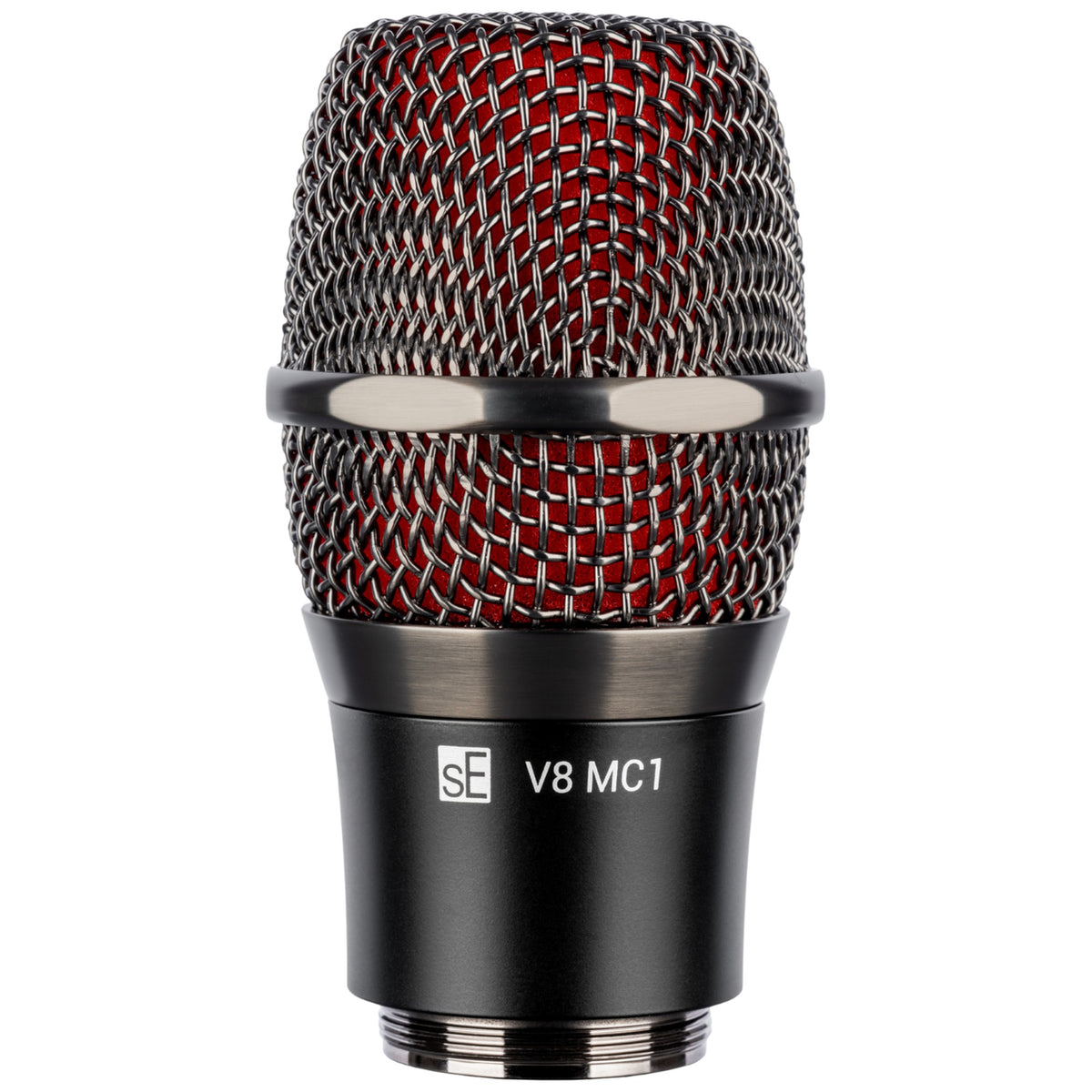 sE Electronics V8 MC1 wireless capsule in Graphite Grey, front view